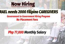 Job Opening| 2,000 Caregivers kailangan sa Israel (Php77,000 Monthly Salary) Caregivers hiring in israel