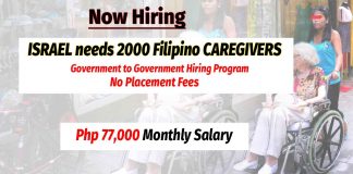 Job Opening| 2,000 Caregivers kailangan sa Israel (Php77,000 Monthly Salary) Caregivers hiring in israel
