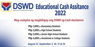 DSWD Cash Assistance for Students under AICS